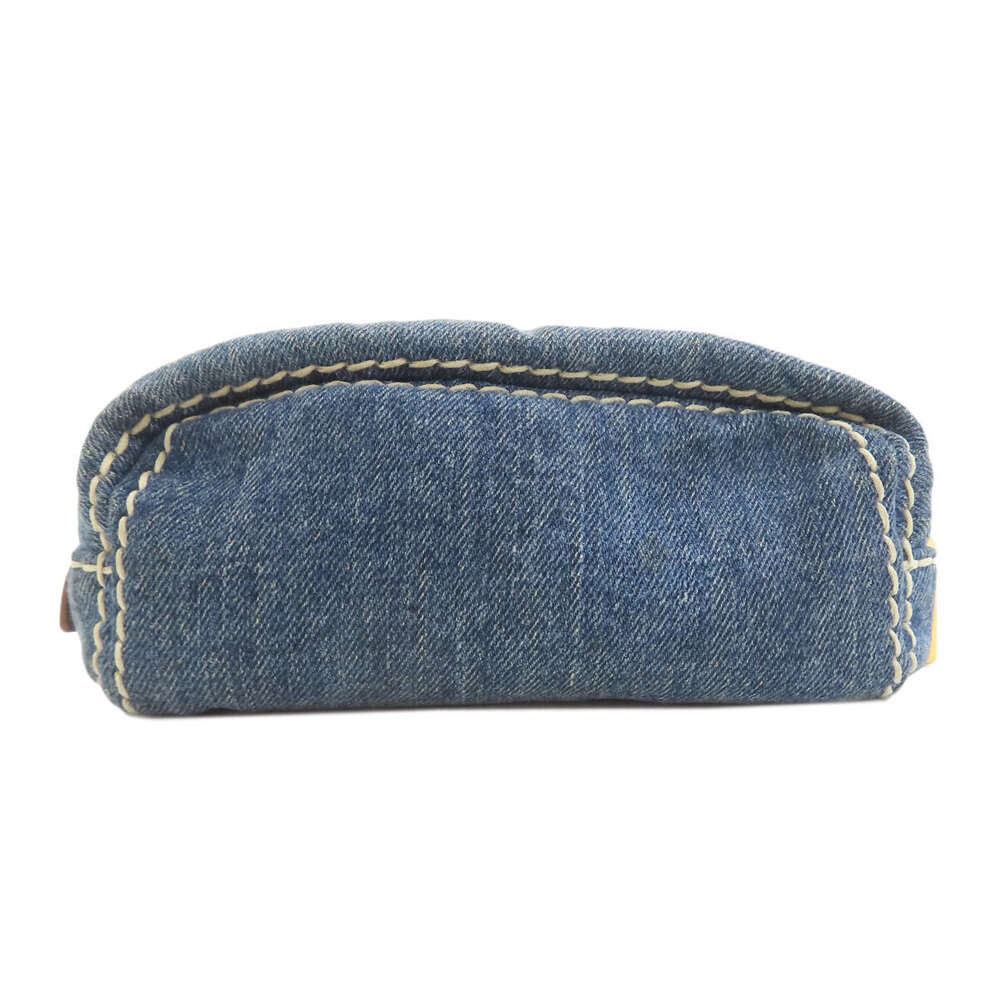 Prada Clutch Pouch denim cosmetic Blue
